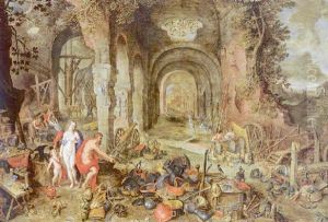 Venus Dans La Forge De Vulcain by Jan Brughel