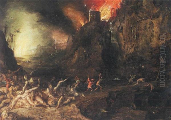 Hell Scene, With Devils Tormenting The Souls Of The Damned - view 1