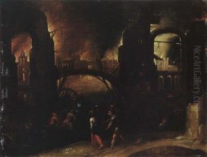 Aeneas And The Sibyl In The Underworld by Jan Brughel