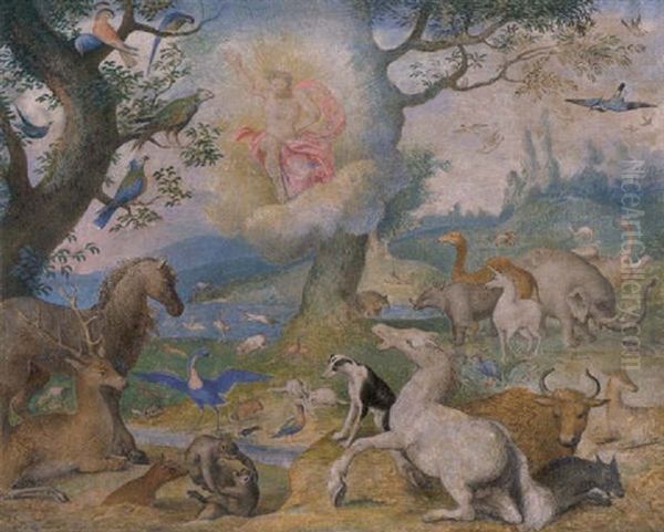 God The Father Creating The Animals - view 1