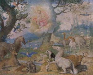 God The Father Creating The Animals by Jan Brughel