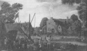 Vergnugungen Auf Dem Dorfplatz by Jan Brughel
