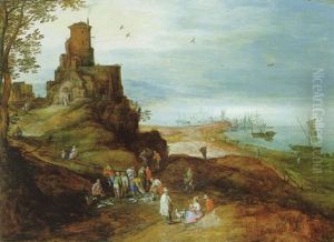 Seehafen Mit Altem Castell by Jan Brughel