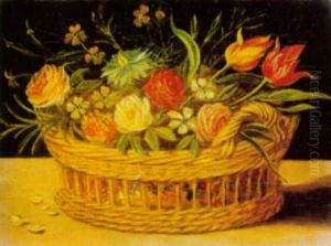 Flowers In A Basket by Jan Brughel