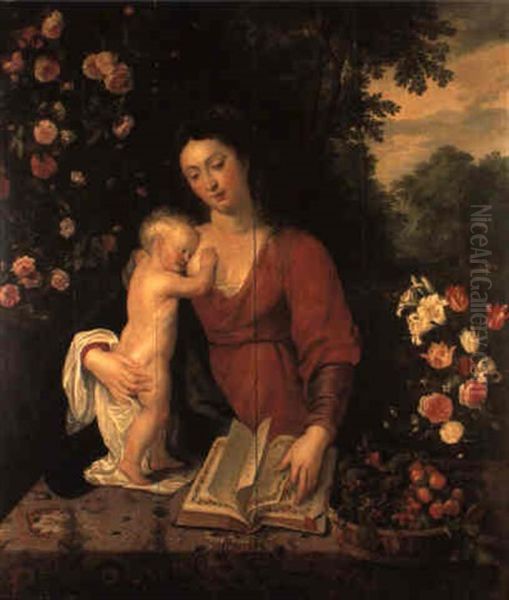 Vierge A L'enfant Dans Un Paysage - view 1