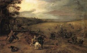 Bandits On Horseback Ambushing Travellers