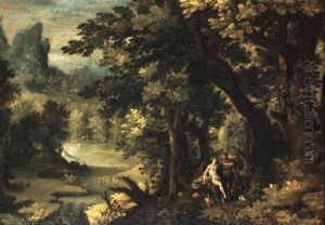 Venus And Adonis by Jan Brughel