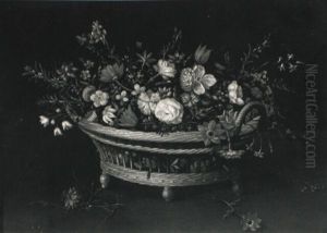 A Still Life Of Flowers In A Basket by Jan Brughel