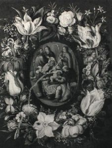 The Circumcision Of Christ In An Oval Encircled By A Garland Of Flowers by Jan Brughel