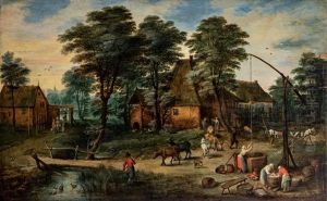Paysans Sur Une Place De Village by Jan Brueghel the Younger