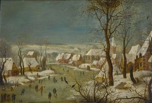 Winter Landscape With A Bird Trap
