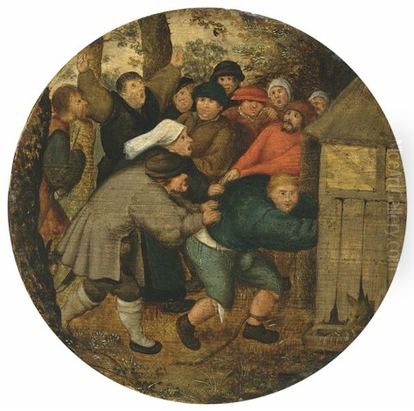 A Drunkard Pushed Into A Pigsty - view 1