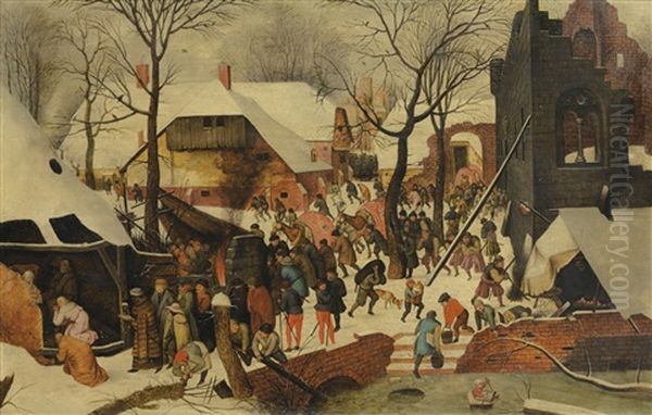 The Adoration Of The Magi In The Snow by Pieter Brueghel the Younger