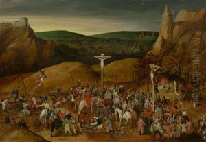 Large Crucifixion Scene With Figures