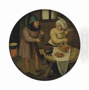 A Woman Making Sausages