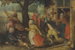 A Brawl Between Peasants And Spaniards