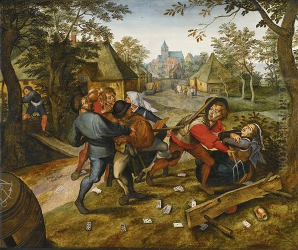 The Peasants' Brawl - 'la Rixe Des Paysans' - view 1