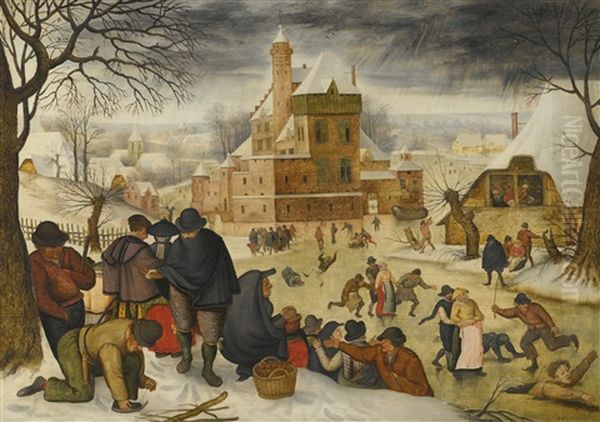 A Winter Landscape With Skaters - view 1