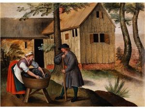 Gansehirte Und Bauerin