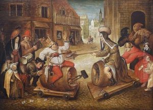 Scene De Carnaval Dans Un Village