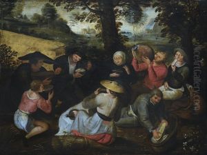 Scena Di Festa In Un Villaggio by Pieter Brueghel the Younger