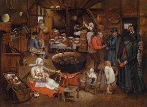 Besuch Auf Dem Bauernhof by Pieter Brueghel the Younger