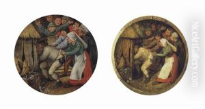 The Drunkard Pushed Into The Pigsty by Pieter Brueghel the Younger
