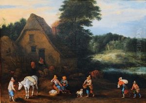 Landscape With Farmhouse by Pieter Brueghel the Younger