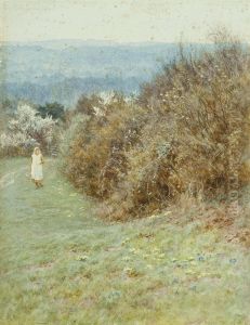 Gathering Primroses by Helen Mary Elizabeth Allingham