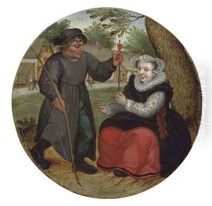 A Burgher Handing An Arrow To A Lady by Pieter Brueghel the Younger