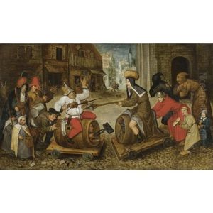 The Battle Between Carnival And Lent by Pieter Brueghel the Younger