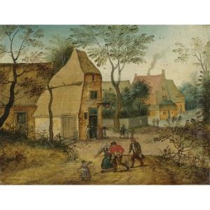 Drunkard Being Taken Home From The Tavern By His Wife