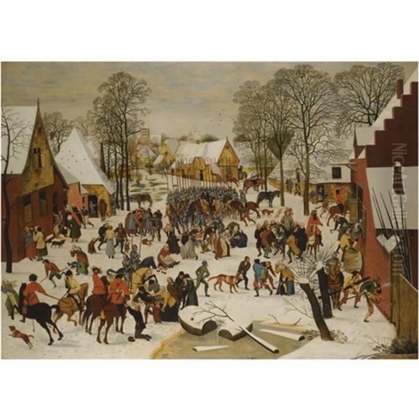 A Flemish Village In Winter With The Massacre Of The Innocents - view 1