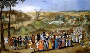 Der Hochzeitszug Zur Kirche by Pieter Brueghel the Younger
