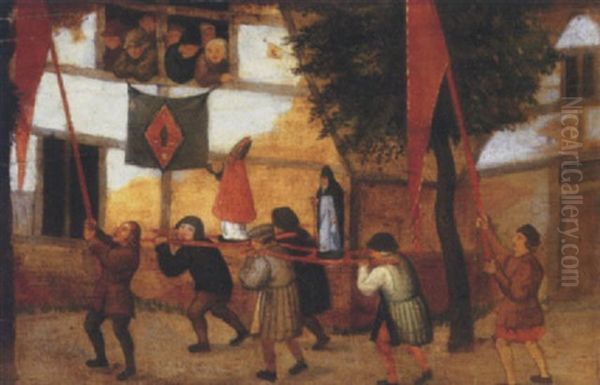 A Religious Procession In A Village - view 1