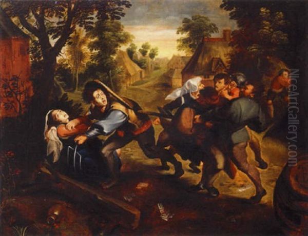 Peasants Brawling In A Landscape - view 1
