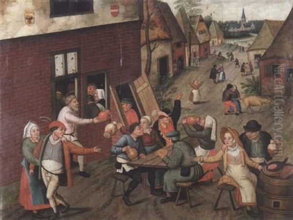 Paysans Attables En Plein Air - view 1