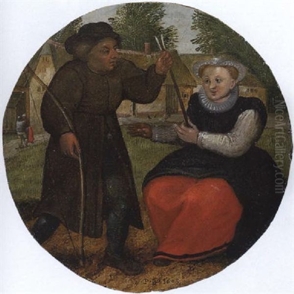 Das Paar Mit Pfeil Und Bogen - view 1