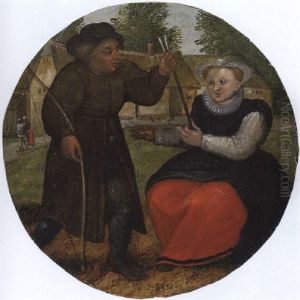 Das Paar Mit Pfeil Und Bogen by Pieter Brueghel the Younger