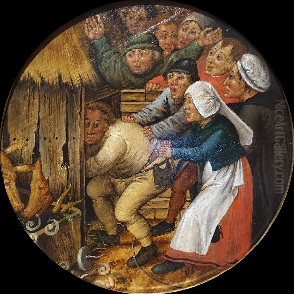 The Drunkard Pushed Into The Pigsty - view 1