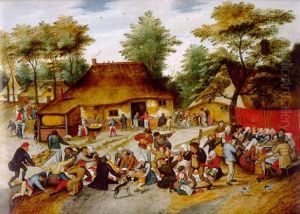 A Wedding Feast In A Village by Pieter Brueghel the Younger