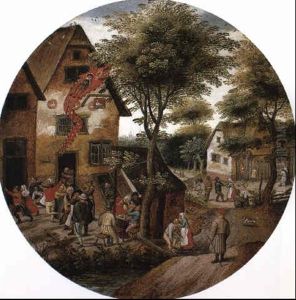Peasants Merry-making by Pieter Brueghel the Younger