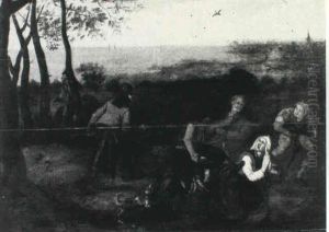 Peasant Couple Being Attacked By Bandits by Pieter Brueghel the Younger