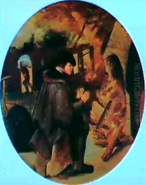 Homme Se Rechauffant Les Mains - view 1