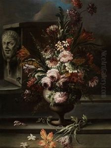 "jarron Con Flores" by Abraham Brueghel