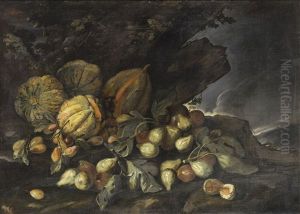 Nature Morte Aux Melons, Figues Et Prunes