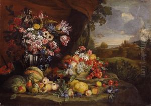 Fruchtestillleben In Einer Landschaft