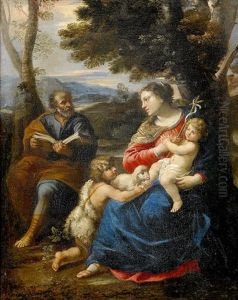 Heliga Familjen Med Johannes Doparen