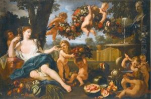 Ceres At A Fountain, Attended By Putti