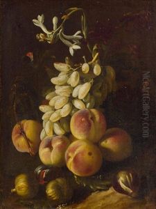 Stilleben Mit Trauben Und Pfirsichen by Abraham Brueghel